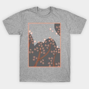 Autumn shrub simple Scandinavian style design T-Shirt